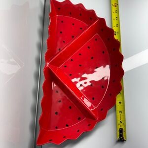 Novogratz Watermelon‎ Shaped Divided Serving Tray Melamine